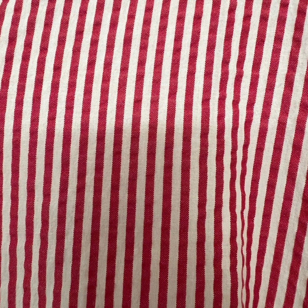 J. Crew Red and White Slim fit seersucker Shirt - Picture 4 of 7